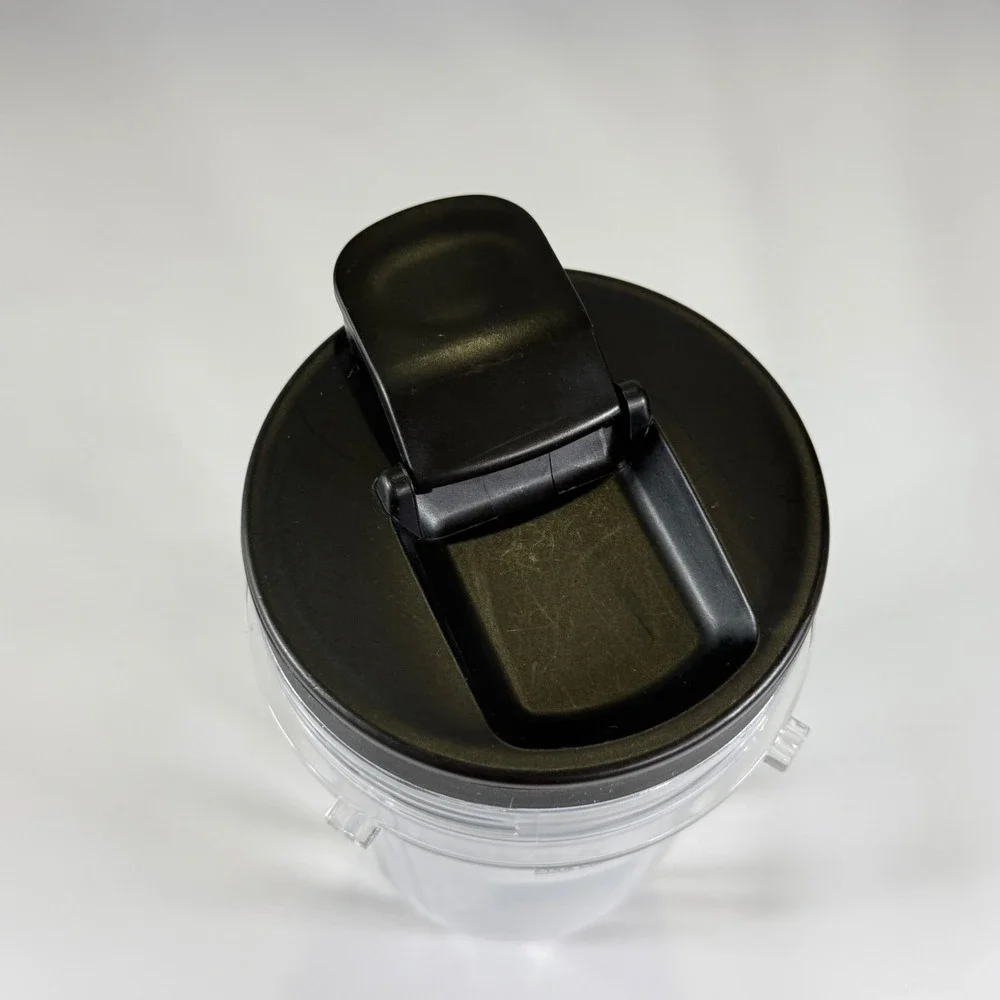 Nutri Ninja Replacement Blender Cup 24oz Clear Black Sip Seal Lid Smoothie Jar